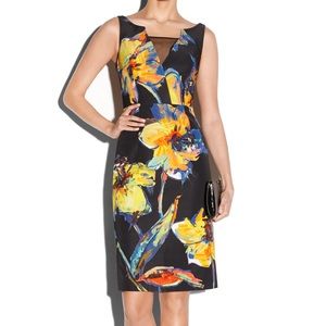 Milly Ella Sleeveless Pop Art Floral-Print Dress